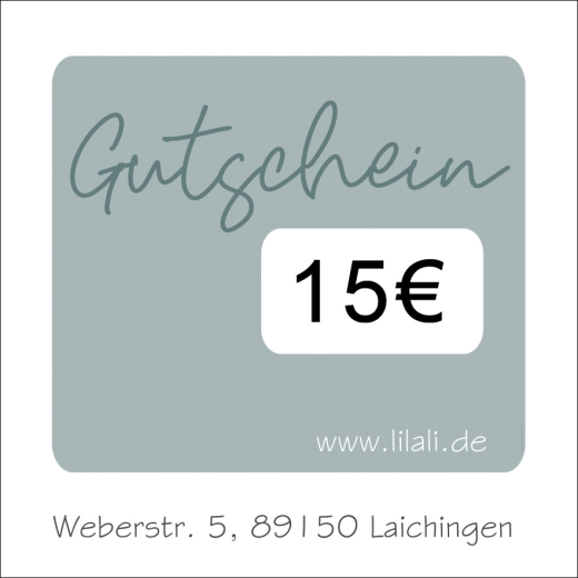 Gutschein - 15 €