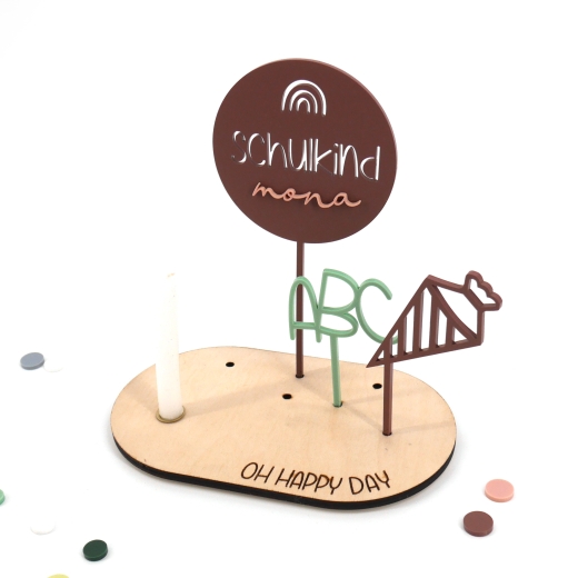Caketopper - Schulkind rund