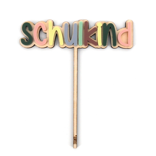 Caketopper - Schulkind bunt