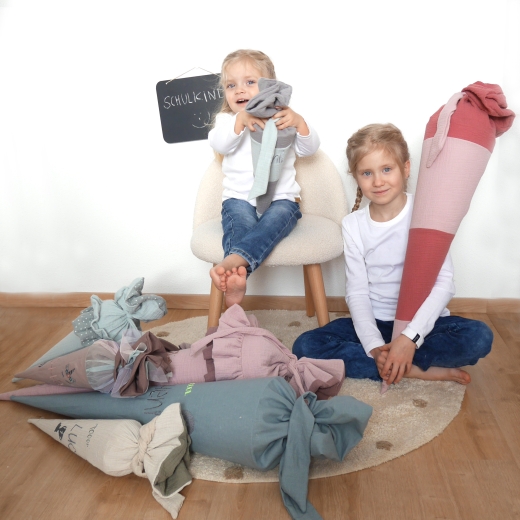 Schultüte / Kindergartentüte - Musselin Streifen