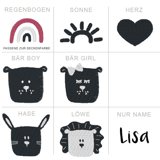 Baby Musselindecke - Mini Motiv