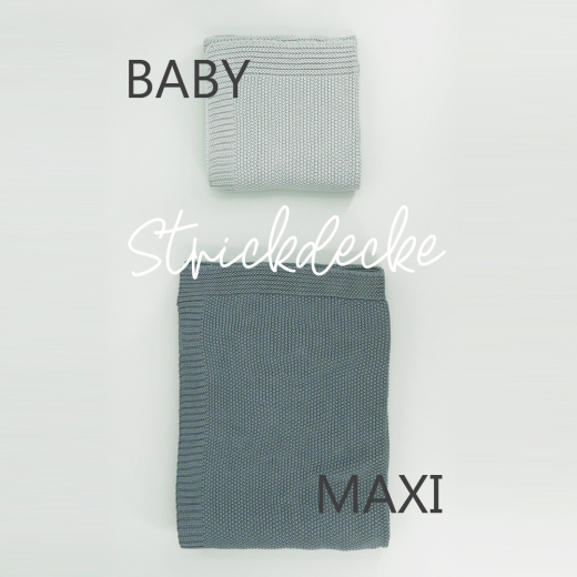 Maxi Strickdecke - Mini Motiv