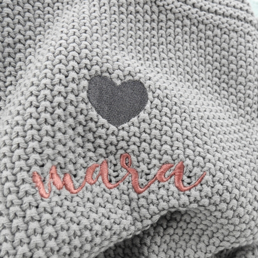 Maxi Strickdecke - Mini Motiv