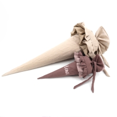 Schultüte / Kindergartentüte - Leinen Rüsche