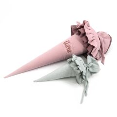 Schultüte / Kindergartentüte - Musselin Rüsche